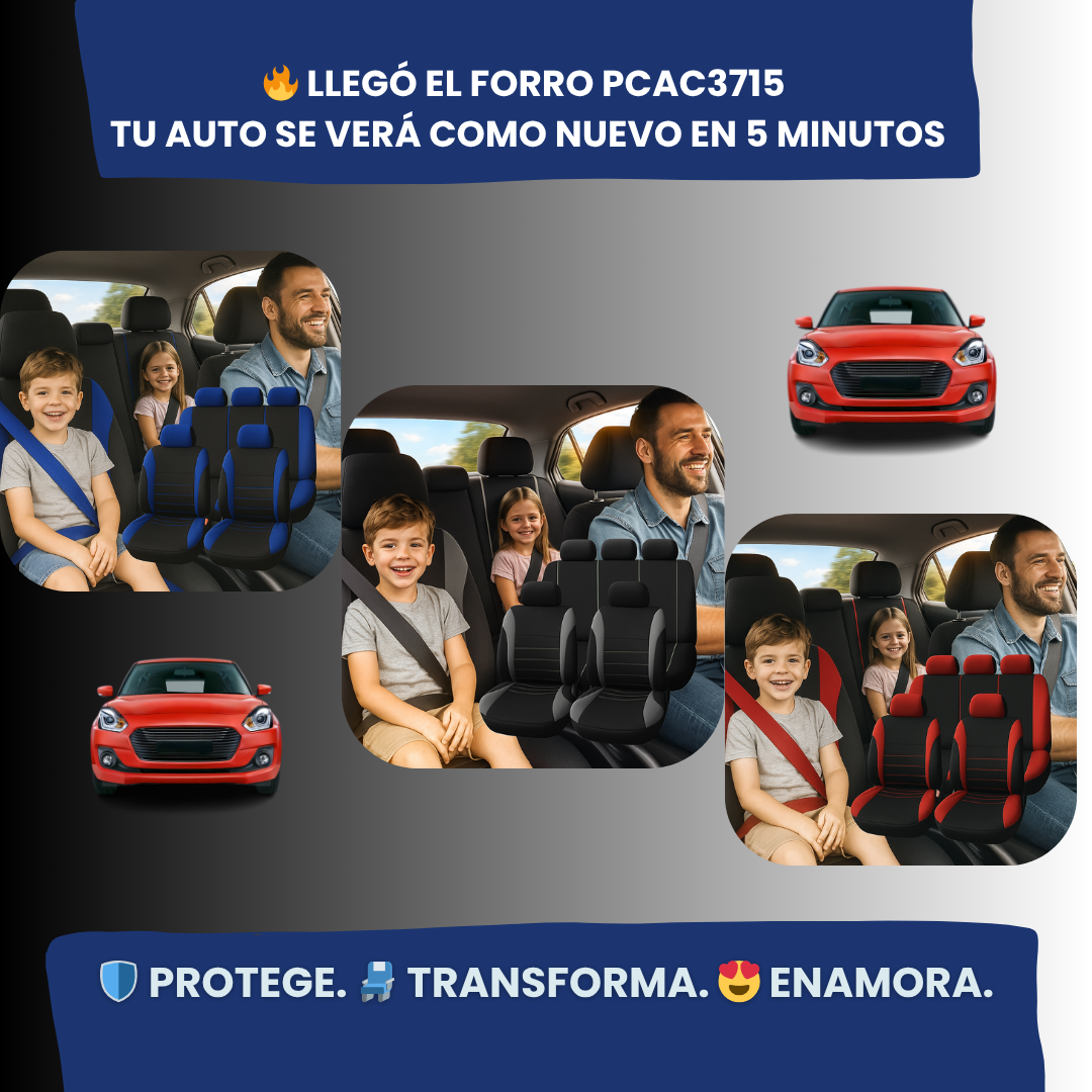 FORROS UNIVERSALES PARA AUTOS JUEGO PARA LOS 5 ASIENTOS