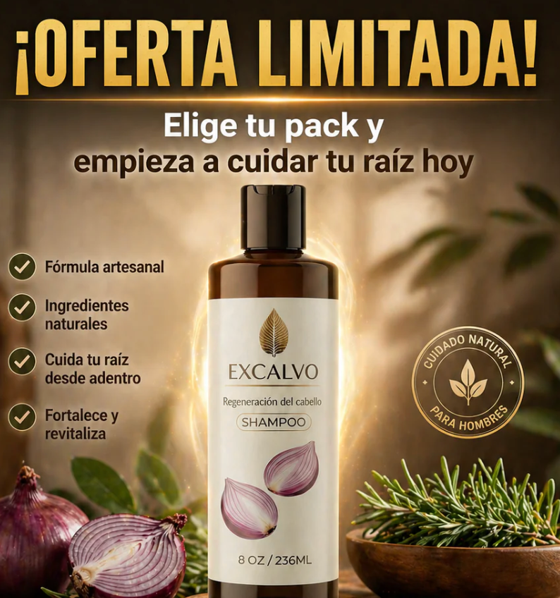 Shampoo Excalvo: Tratamiento capilar artesanal diseñado para hombres
