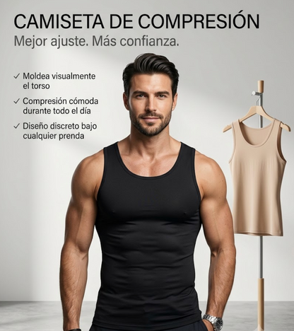 Camiseta de compresion masculina